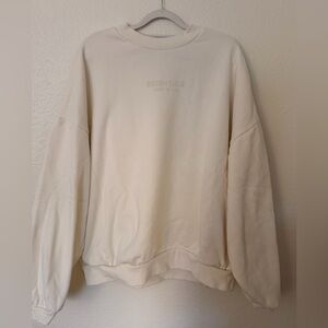 NEW ESSENTIALS Fear of God Cream Crewneck Sweatshirt size L